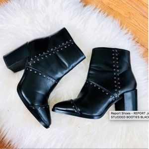 REPORT JAEL BLACK STUDDED BOOTIES BLACK 9 MOTO